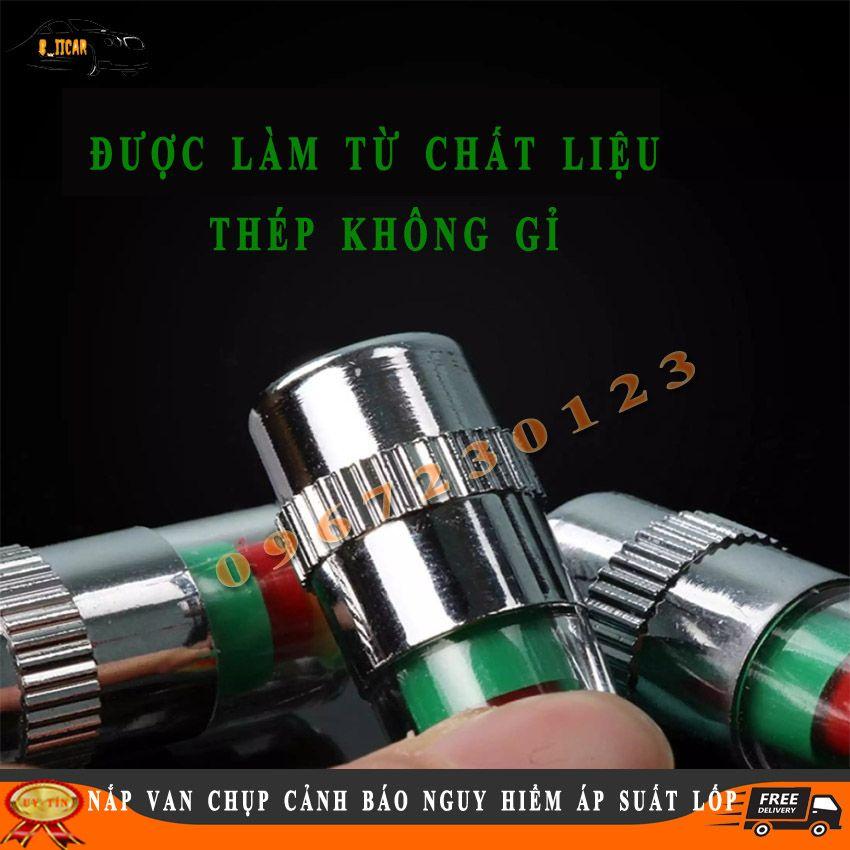 Bộ 4 Chụp Van Cảm Biến Áp Suất Lôp Cảnh Báo Áp Suât Lốp Bánh Xe Ô tô - Xe Máy