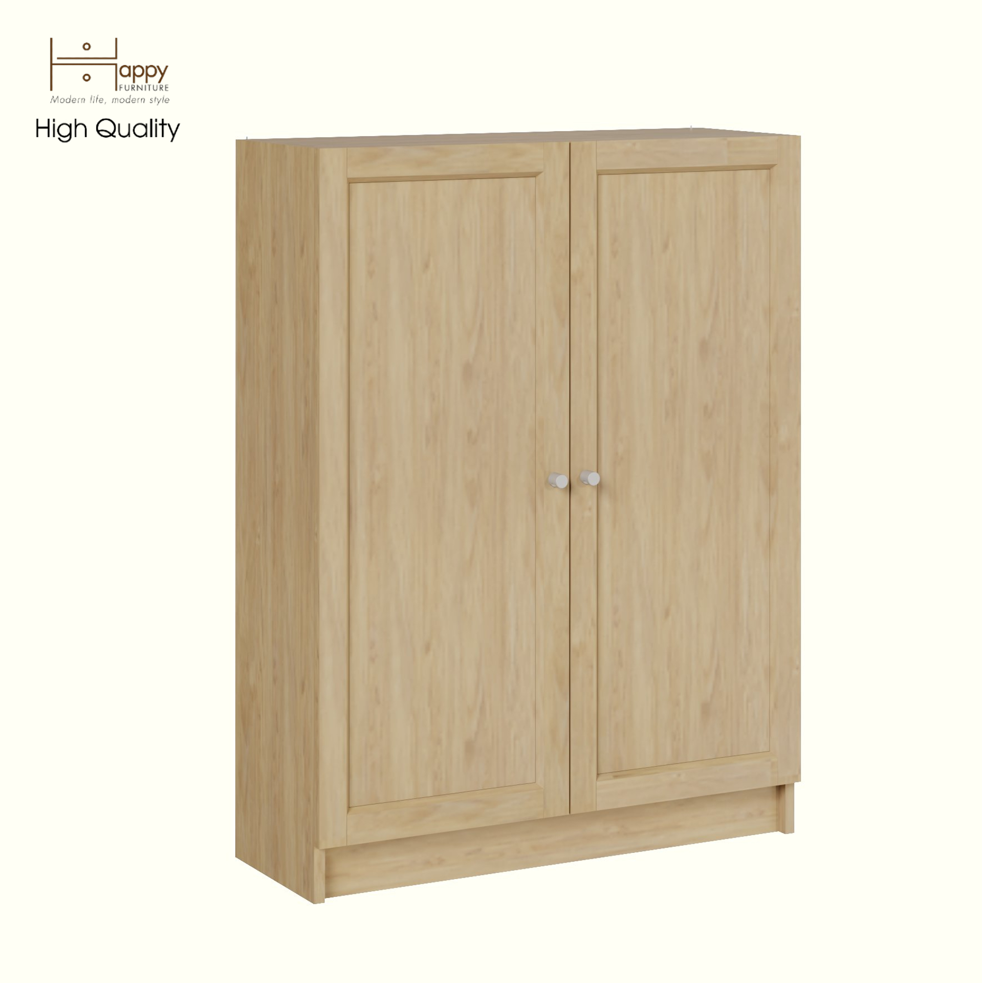 [Happy Home Furniture] CATY, Kệ sách 3 tầng 2 cửa mở, 80cm x 30cm x 106cm ( DxRxC), KSA_054