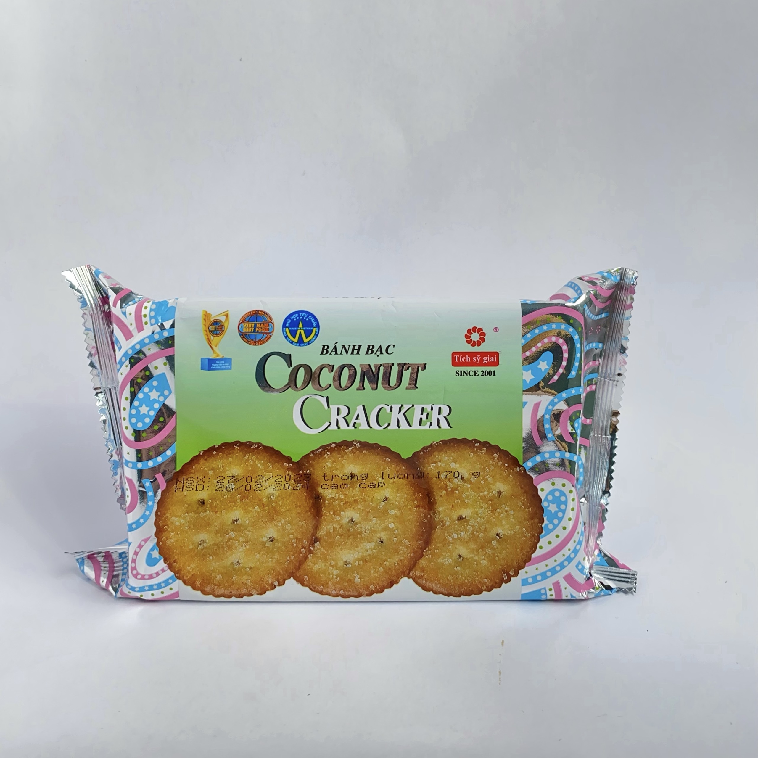 Bánh bạc tròn Coconut phủ đường Tích Sỹ Giai 180gr