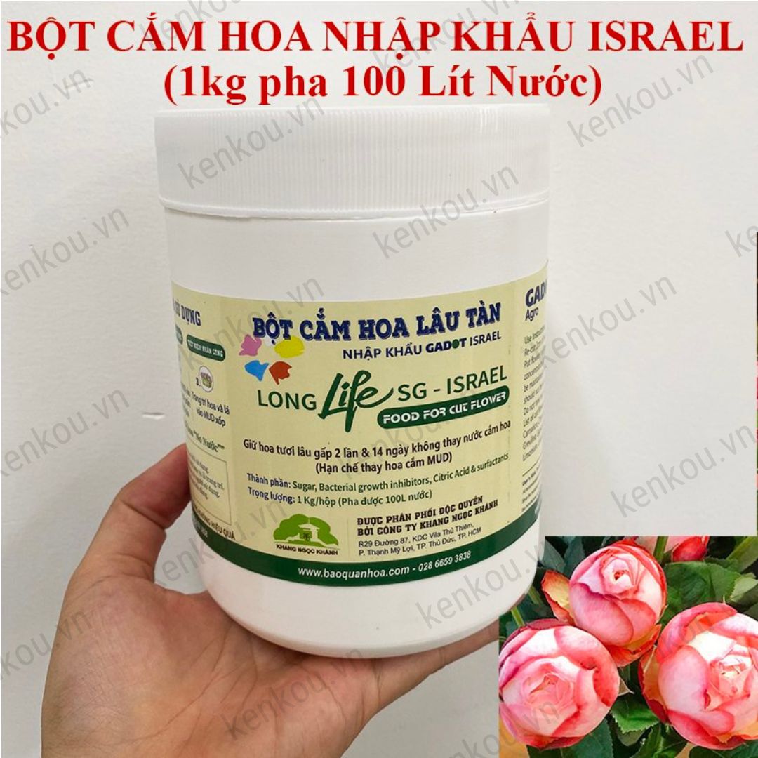 Dưỡng hoa tươi lâu Lọ 1kg hiệu Long life Israel dưỡng hoa tươi dùng cho shop hoa
