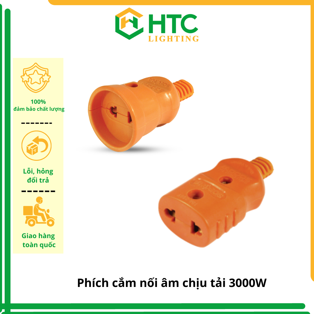 Bộ Phích Cắm Đực Cái Chịu Nhiệt Chịu Tải 3000W
