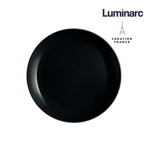 Bộ 6 Đĩa Thuỷ Tinh Luminarc Diwali Đen 25cm - LUDIP0867