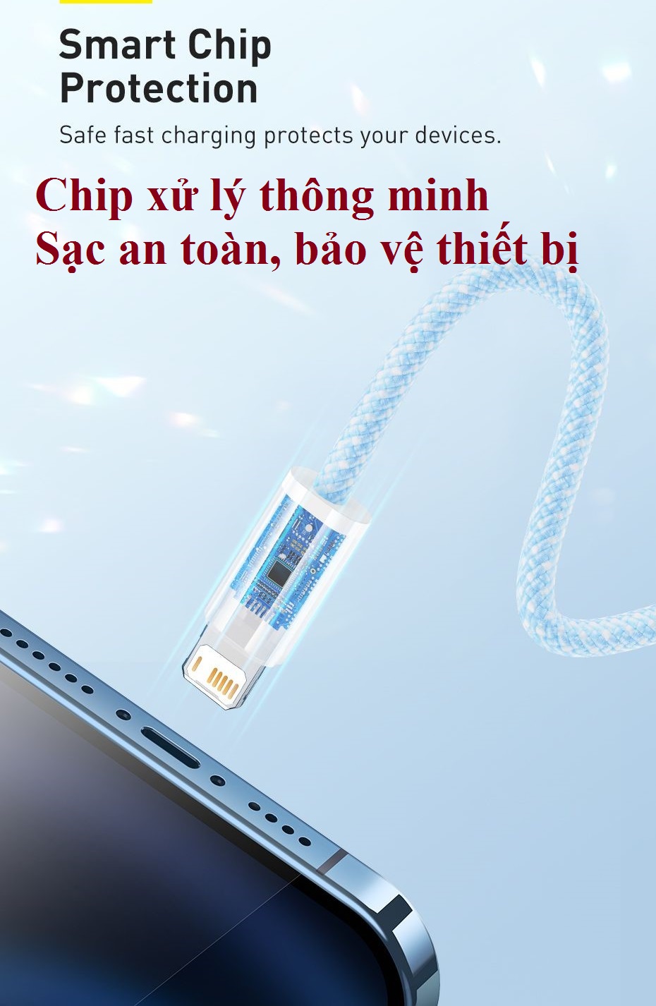 Cáp sạc cho iPhone 2.4A Baseus Dynamic Series CALKLF-CV1 - Hàng chính hãng