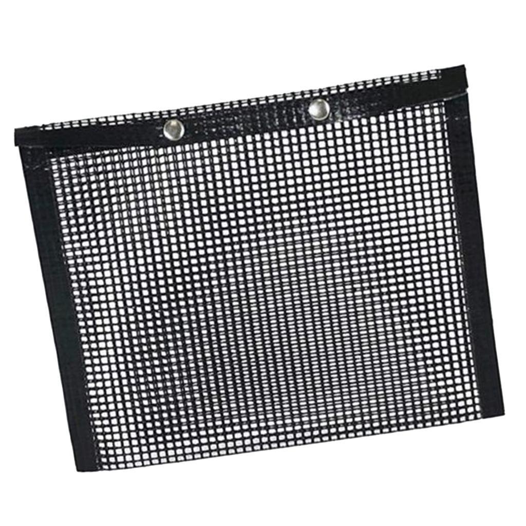 2pcs Heat Resistance BBQ Grill Mesh Bag Non-stick Mesh Grilling Bag Black S & M