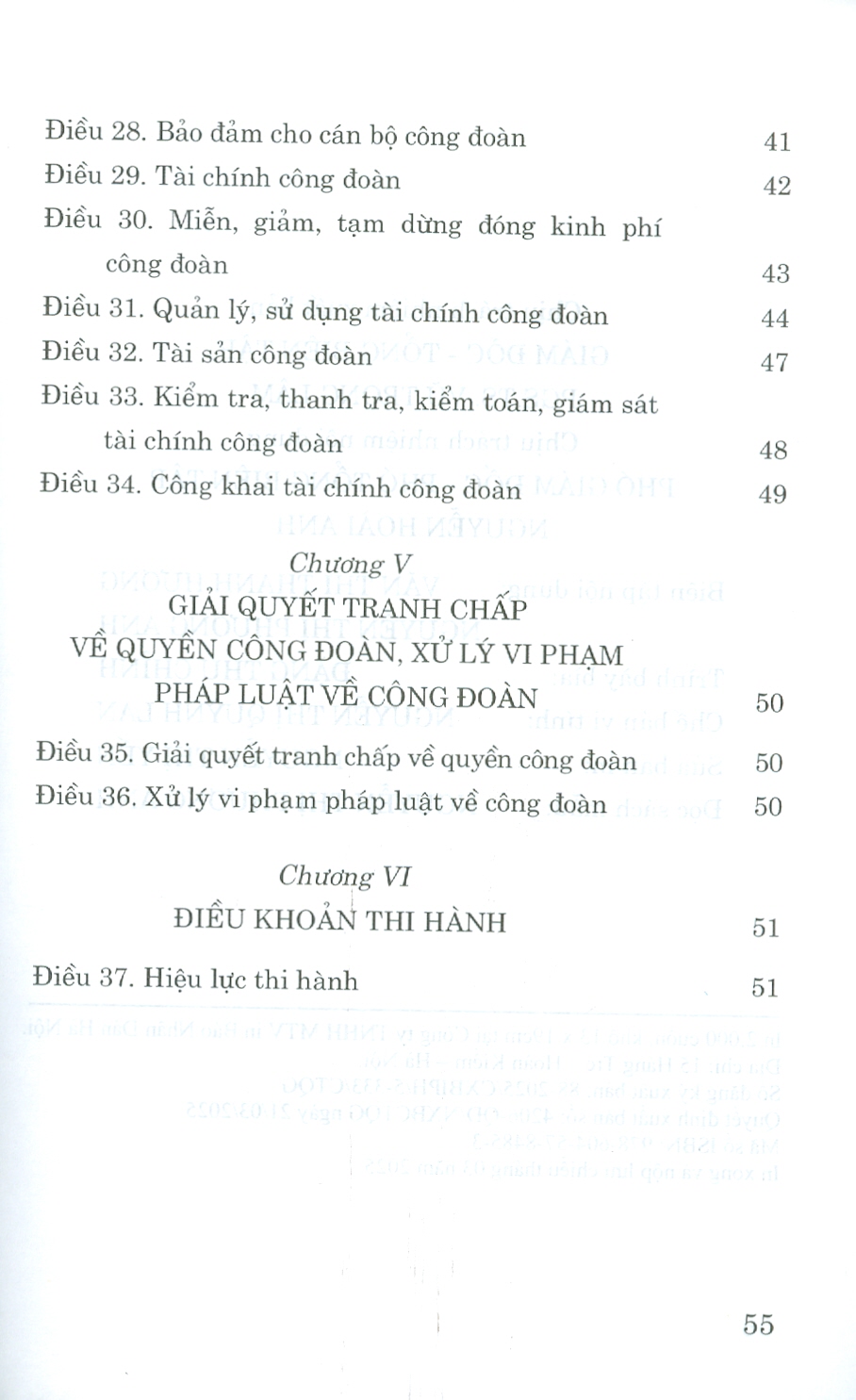 Luật Công Đoàn Năm 2024 - bản in 2025