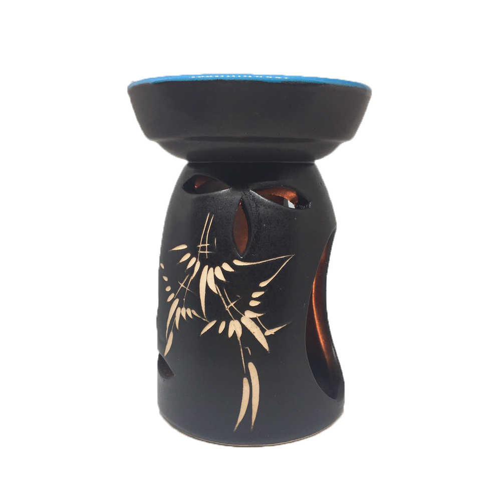 Combo Đèn Xông Tinh Dầu Nến + 2 Lọ Tinh Dầu Sả Chanh Kobi 10ml + Nến Tealight Sạch