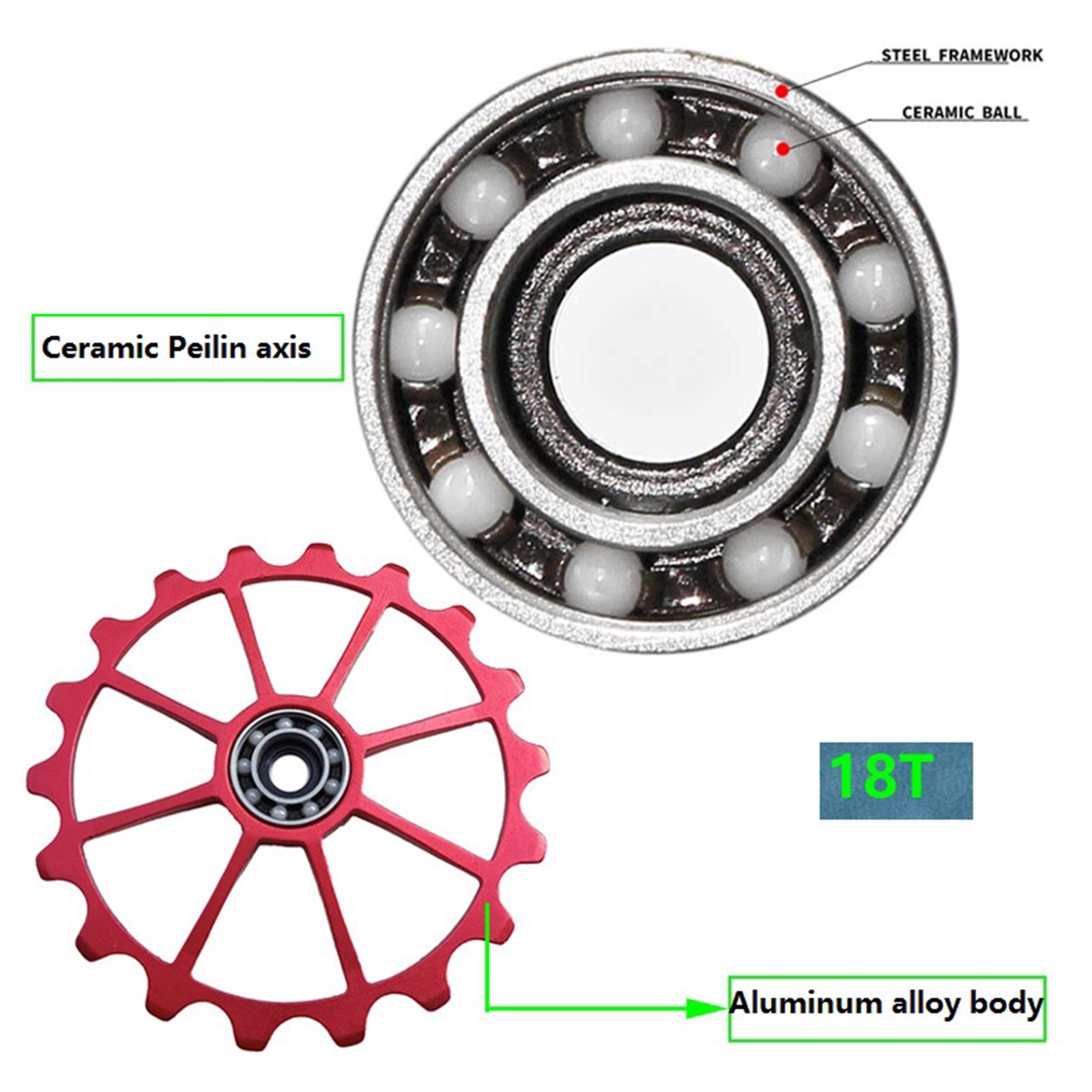 2x  Rear Derailleur, Derailleurs, Jockey  Guide Roller Pulley,Ceramic Bearings,  Road Bike Folding  Derailleur Accessories