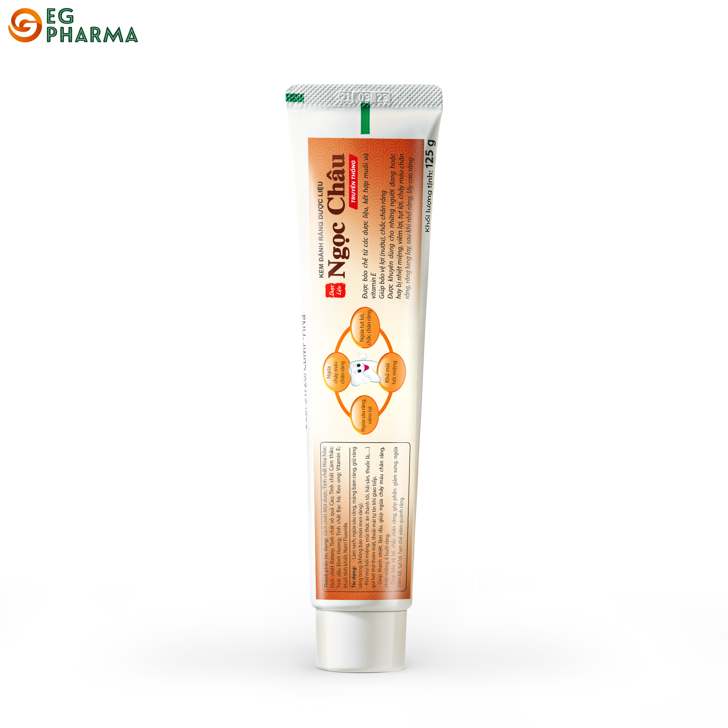 Kem đánh răng dược liệu Ngọc Châu truyền thống tuýp 125gr - NC1-02