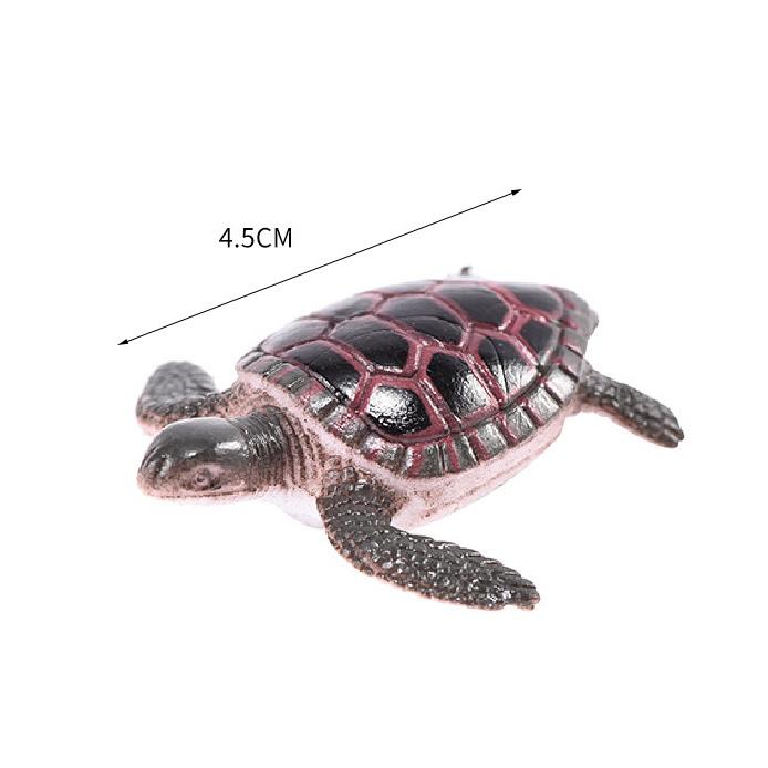 Đồ chơi 12 con Rùa Natural Turtle 5 cm mô hình đáng yêu bằng nhựa cứng đặc nhiều màu sắc độc đáo cho bé