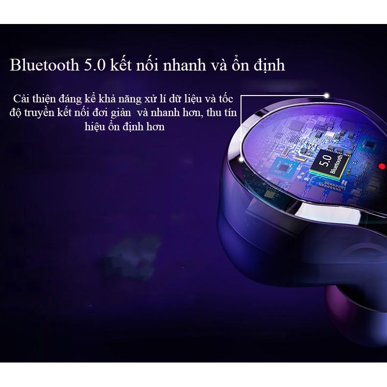 Tai nghe không dây âm thanh HiFi Bluetooth 5.0 TWS S8 Plus chống nước, cảm biến vân tay Dock tự sạc, pin khủng 3500 mAh