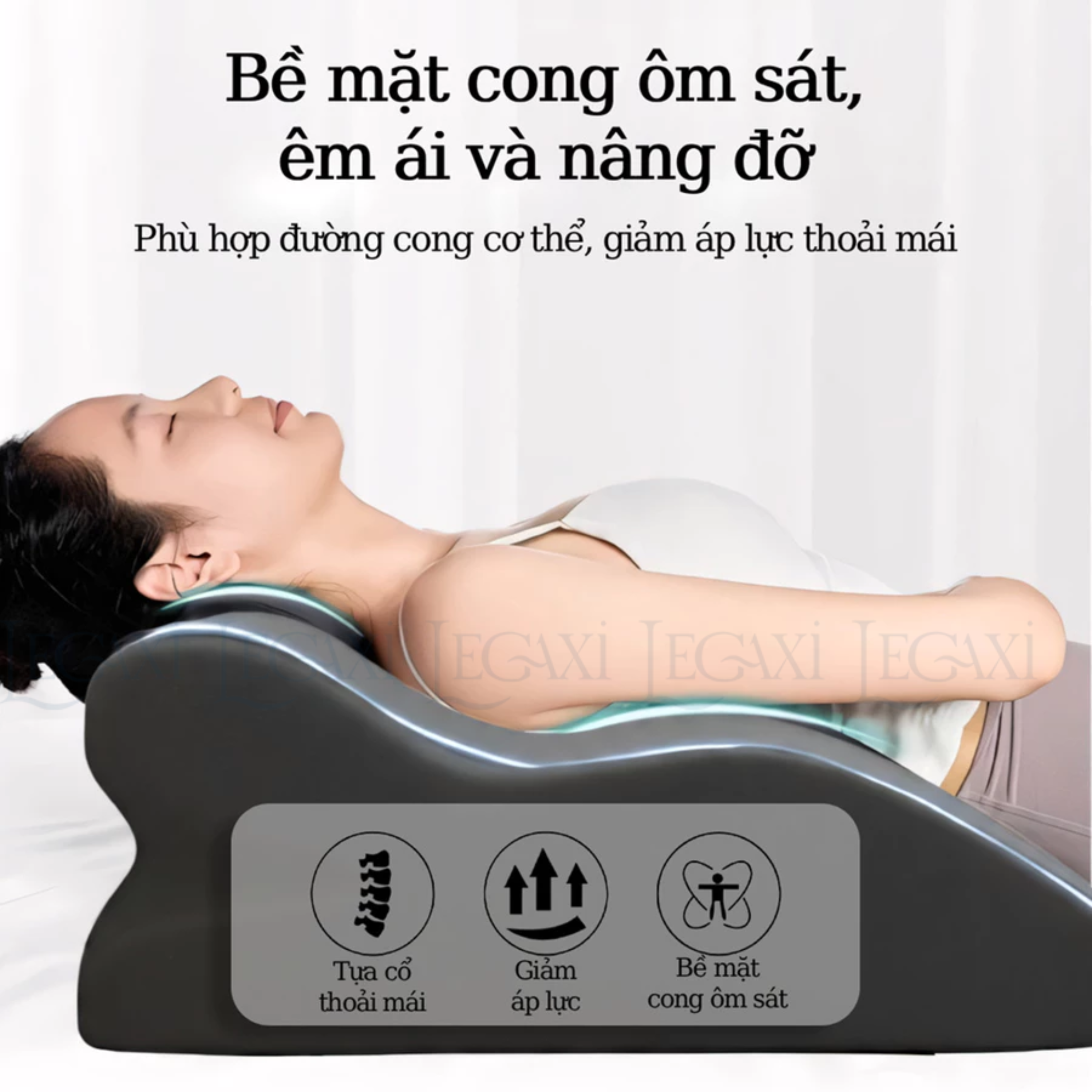 Gối Ngủ Nằm Sấp- Đệm Kê Lưng Và Gác Chân Chống Suy Giãn Tĩnh Mạch, Đau Cổ vai Gáy