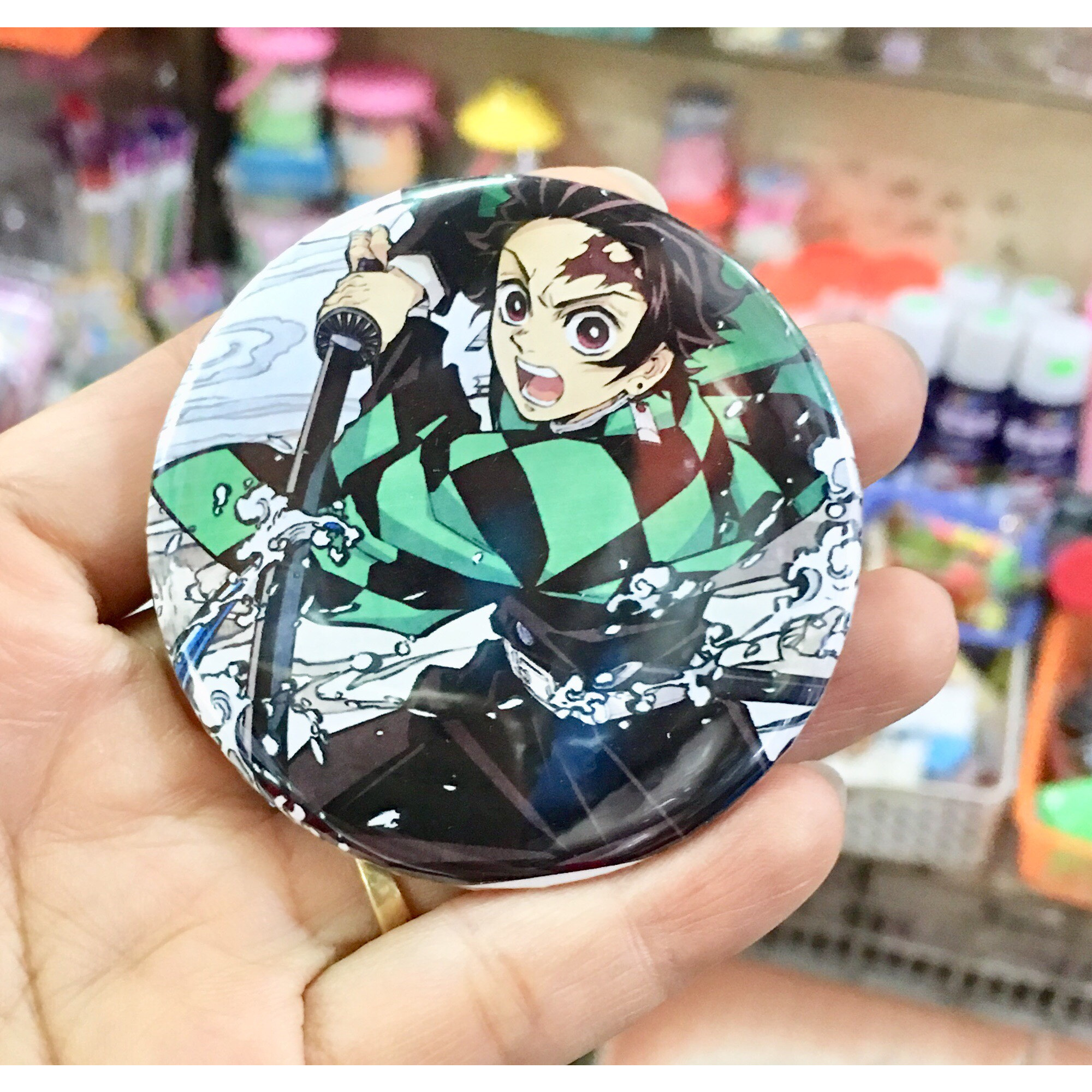 Huy hiệu anime kimetsu no Yaiba combo 10 cái khác nhau mẫu ngẫu nhiên