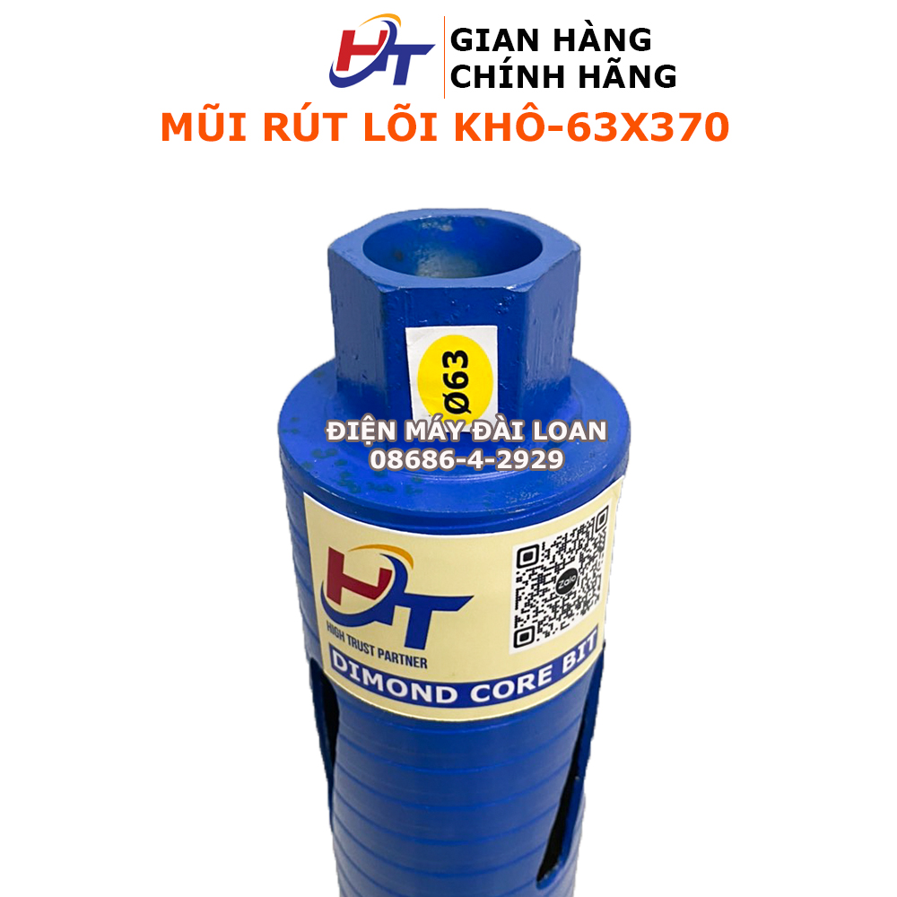 Mũi rút lõi khô phi 63 HT-K63X370MM