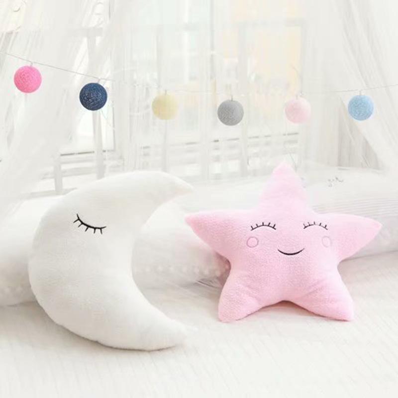 Gối Trang Trí Phòng Nhồi Bông Trăng Sao Cloud Raindrop Gối Nhung Mềm Mại Sơ Sinh Trang Trí Phòng Món Quà Dành Tặng Cho Bé Trai Bé Gái almohad