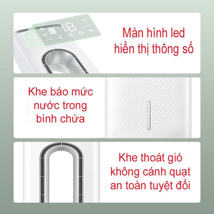 Quạt Hơi Nước Không Cánh Chigo Có Điều Khiển Từ Xa, Quạt Điều Hòa Và Lọc Không Khí