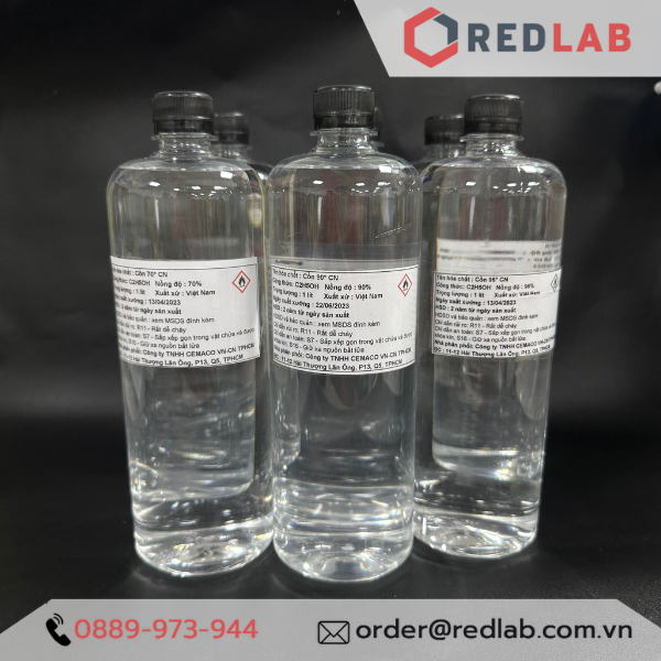 Cồn 70 độ, 90 độ, 96 độ hãng CEMACO Việt Nam, 70% 90% 96% Ethanol