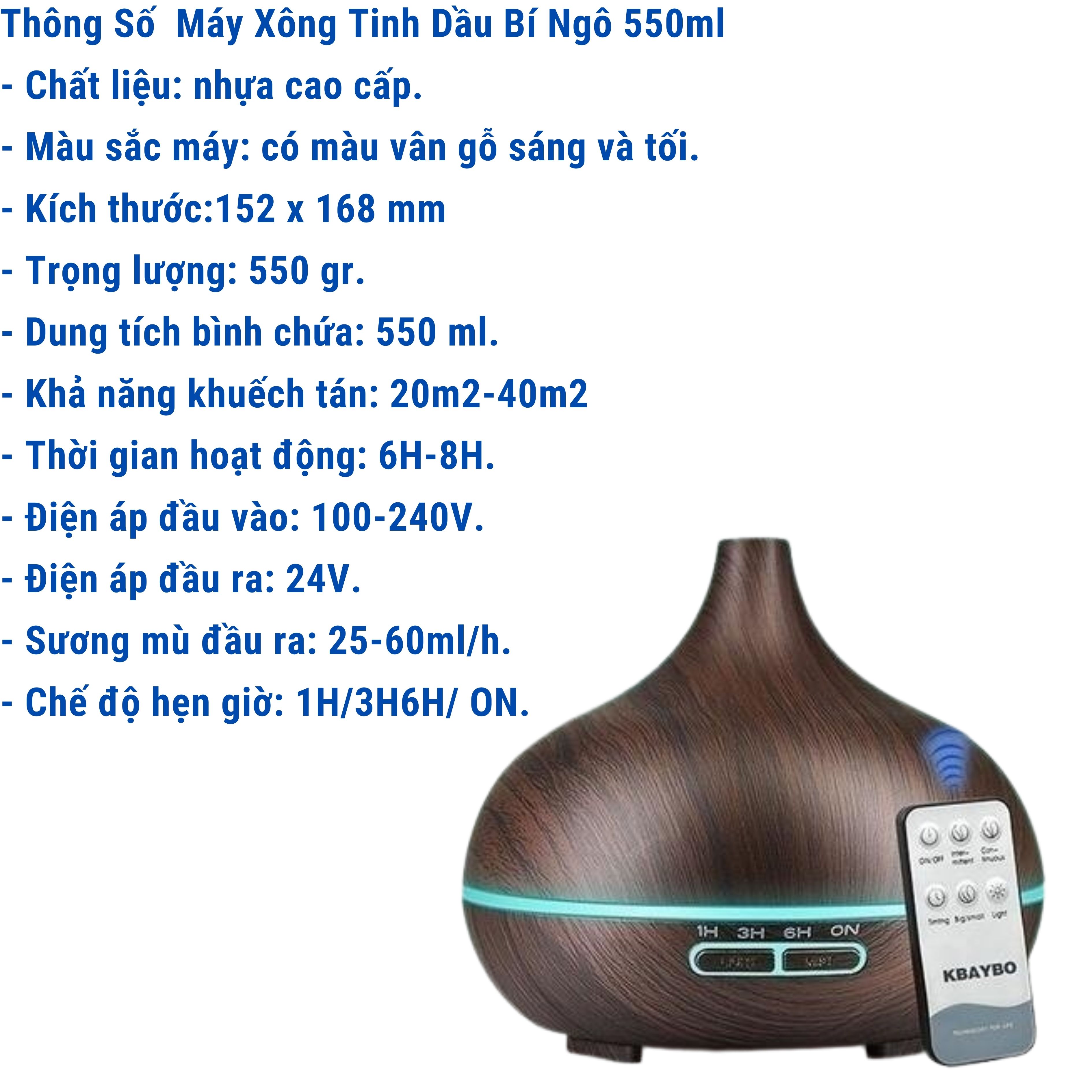 Máy Xông Tinh Dầu Phun Sương Tạo ẩm Cổ Cao 550ml Cao Cấp Cỡ Lớn Giúp Khuếch Tán Tinh Dầu Phun Sương Tỏa Hương Thơm Mát Chuyên Dụng Cho Phòng Lớn Tặng Kèm Điều Khiển Và Tinh Dầu