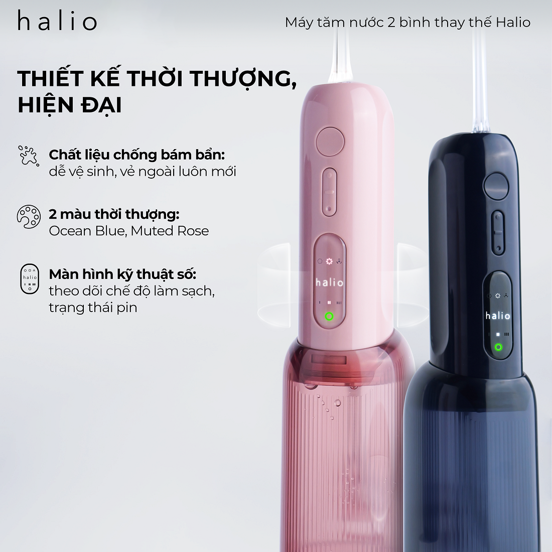 Máy Tăm Nước 2 Bình Thay Thế Halio UltraClean Express Hydro Floss Phiên Bản Nâng Cấp