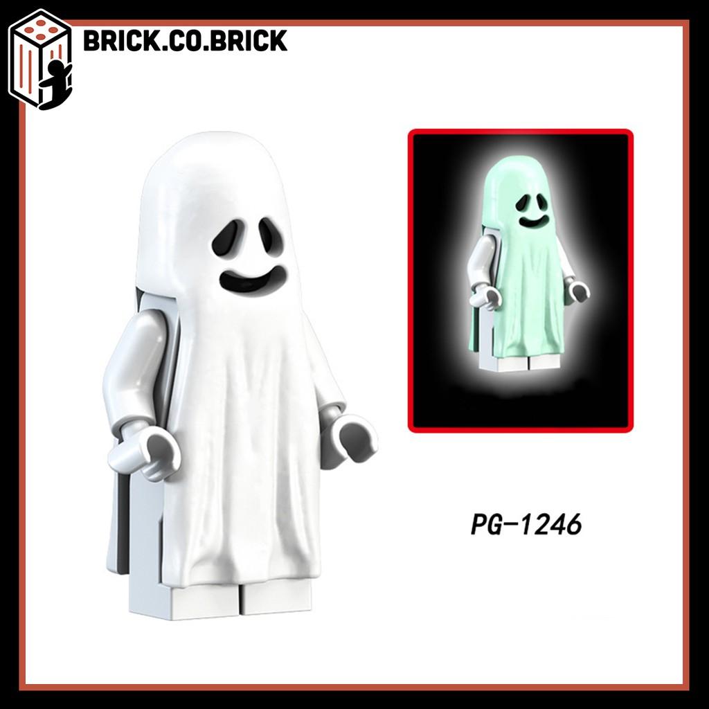Đồ chơi Lắp ráp Mô hình  Ma Dạ quang Ghost Halloween Phát sáng trong tối PG1245