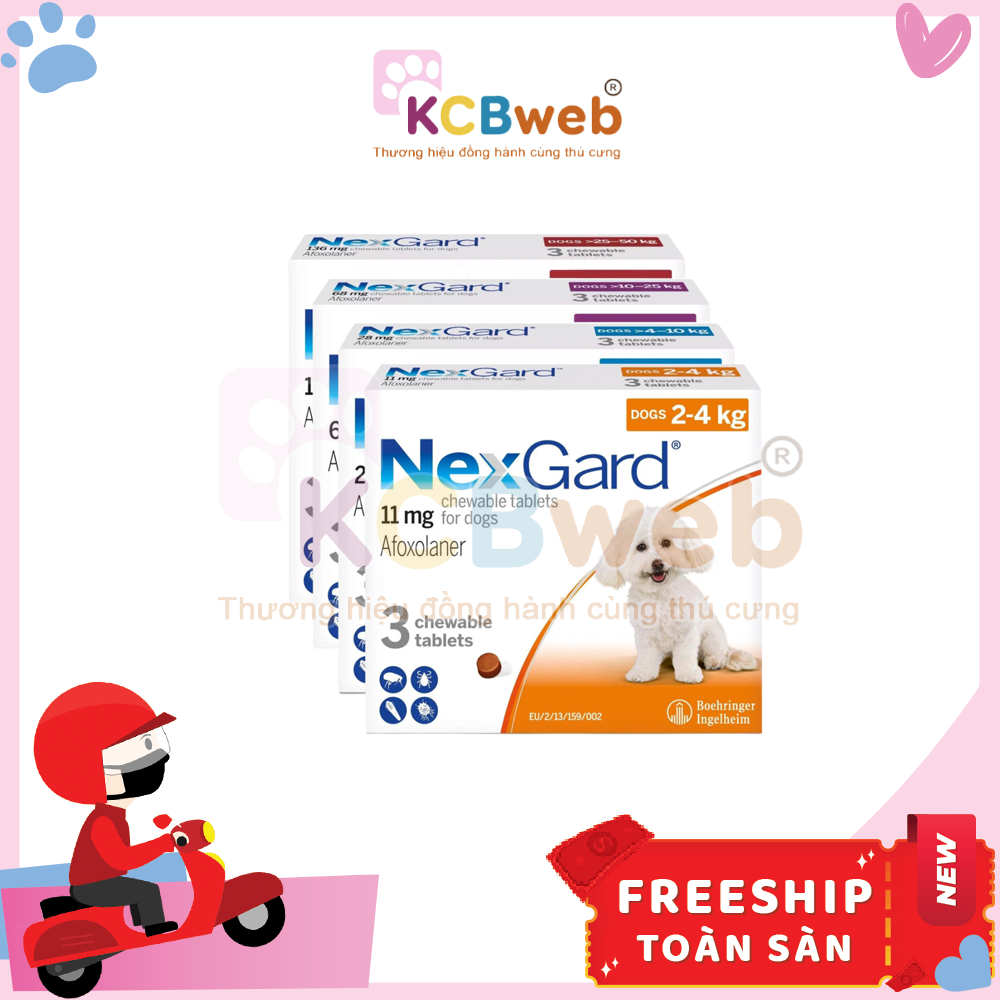 Viên NEXGARD ve, bọ nhảy, bọ chét cho thú cưng
