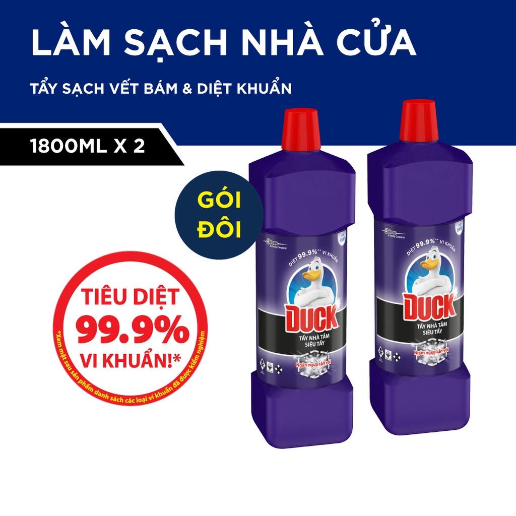 Combo 2 Tẩy Rửa Nhà Tắm DUCK Siêu Tẩy Pro 1800ml/chai