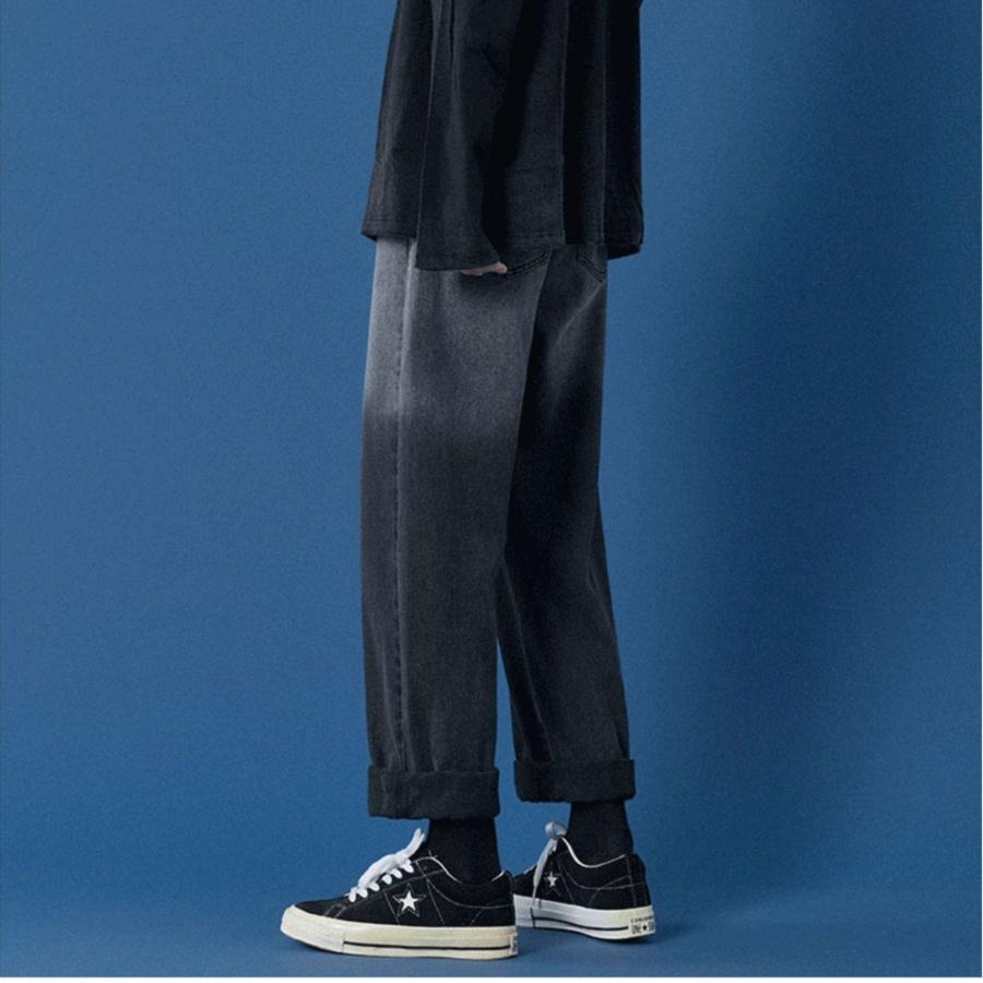 Quần jean nam baggy đen ống suông rộng vải bò jeans cao cấp dáng đứng không phai màu TR01