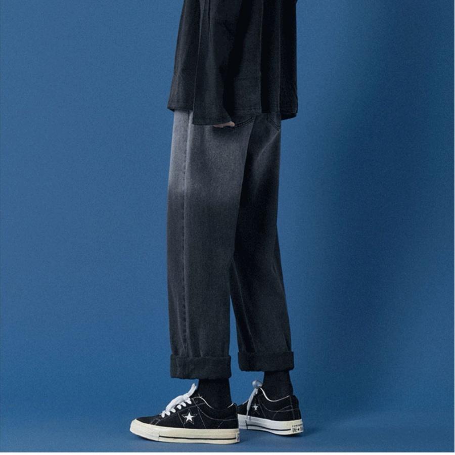 Quần baggy jean nam đen ống suông PATADO wash 2 màu thời trang, quần bò nam vải jeans cao cấp