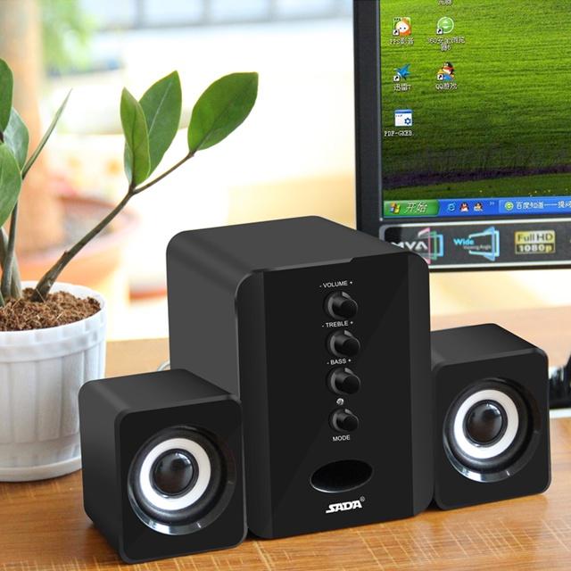 Loa nghe nhạc SADA D-202 Loa vi tính cho Điện thoại, Máy tính bàn, Laptop, máy PC, Bass Treble cực chuẩn