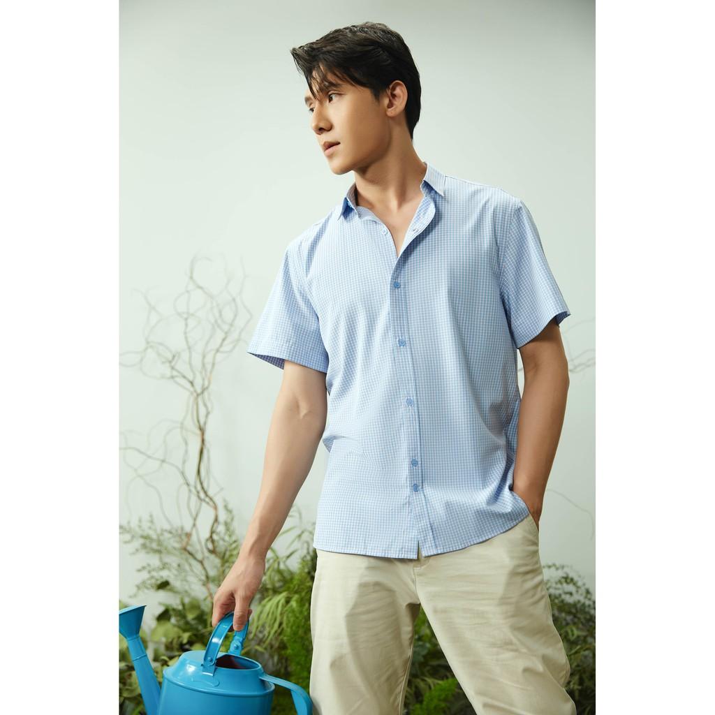 Áo sơ mi BB shirt họa tiết nam IVY moda MS 16E2880