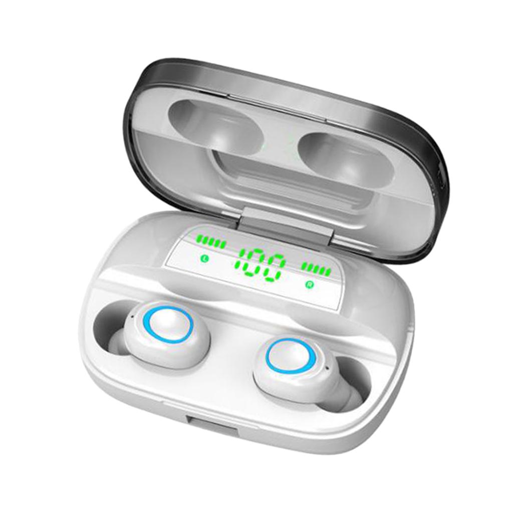 Bluetooth Headset, IPX5 Wireless Bluetooth 5.0 Earphone With Mic, 300H Playtime Bluetooth Headset, 3500mAh, LED Display, For IOS Android
