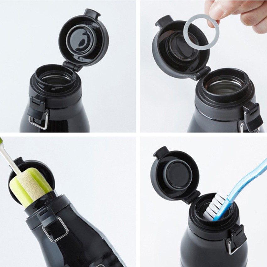 Bình Giữ Nhiệt Lock&Lock Wave Bottle LHC4150BLK - Đen