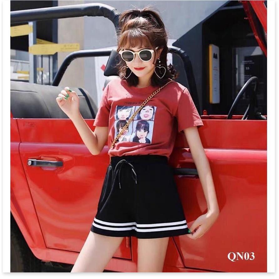 Quần short nữ VIỀN 2 màu - thun cotton