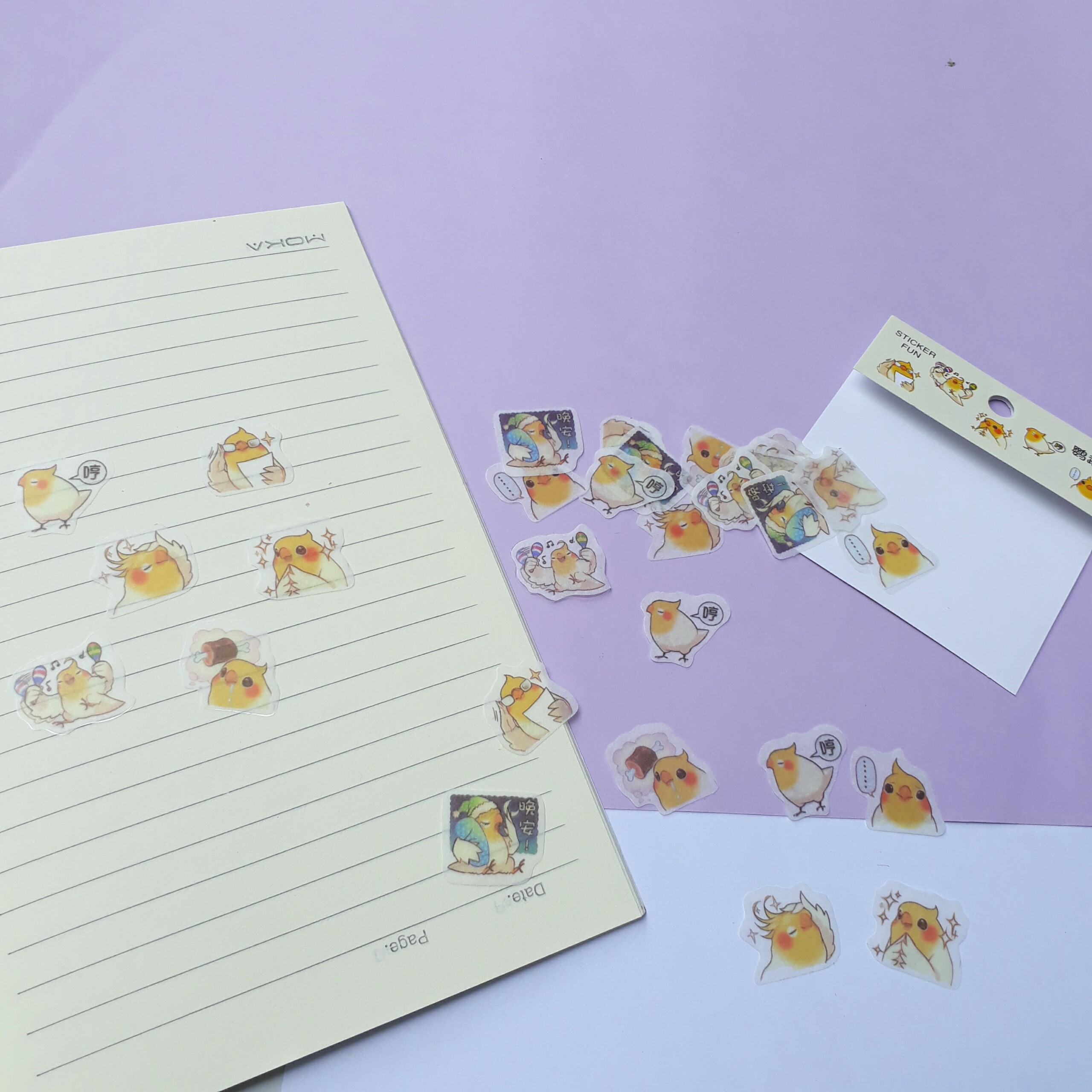 Bộ 32 Sticker Hình Dán Mini Con Gà