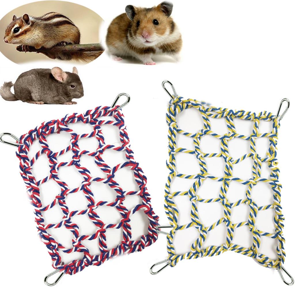 Parrot Bird Hanging Rope Small Animal Climbing Net Hamster Hammock Toy