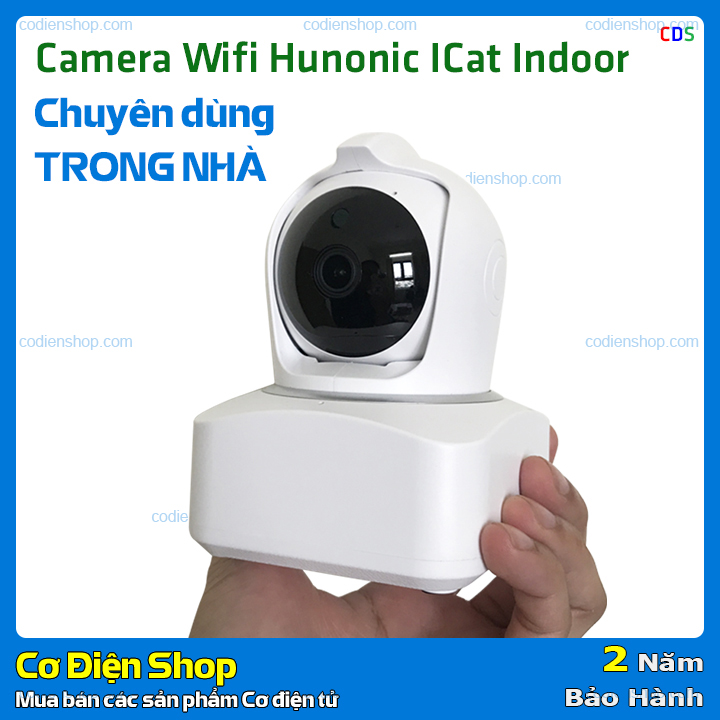 Camera IP Wifi trong nhà Hunonic ICat Indoor - Hàng chính hãng