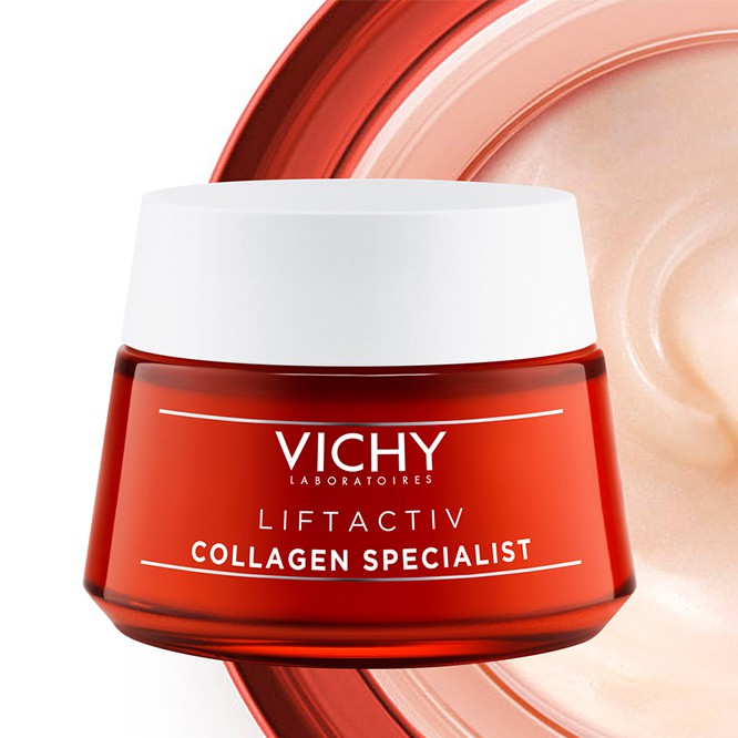 Kem Dưỡng VICHY Collagen Liftactiv Collagen Specialist Ngăn Lão Hóa, Sáng Da (50ml) + Tặng Móc Khóa