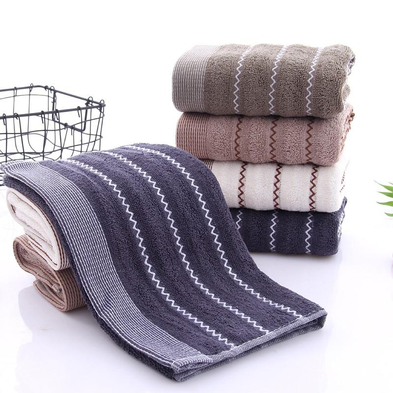 Khăn Tắm Lau Đầu Sợi Bông Cotton Siêu Thấm Hút - Khăn Lau Mặt Gợn Nước (34x74cm)