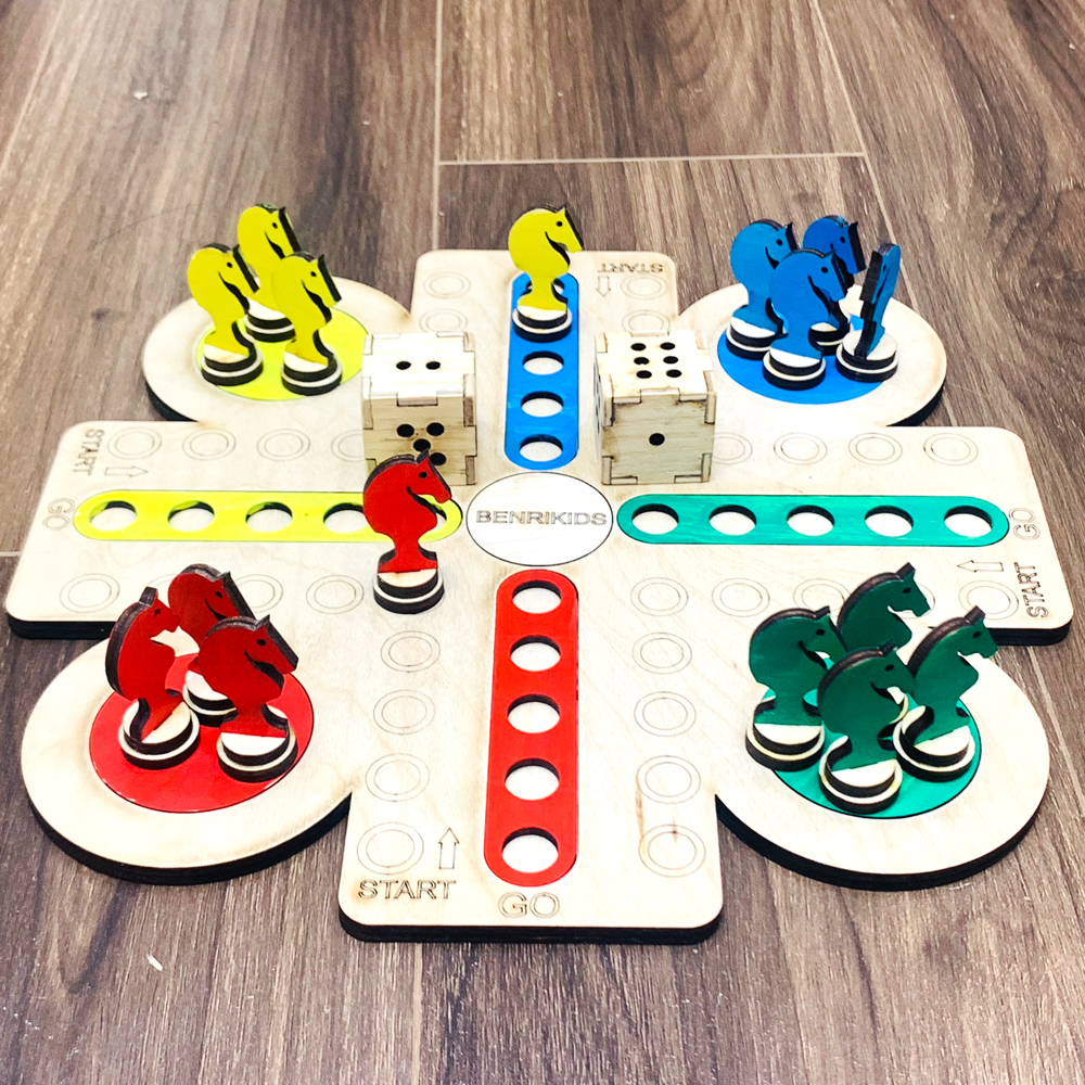 Đồ Chơi Gỗ Board Game Bàn Cờ Cá Ngựa Đua Ngựa Mới Nhất 2021 Giúp Bé Tư Duy Chiến Thuật, Phát Triển Trí Tuệ