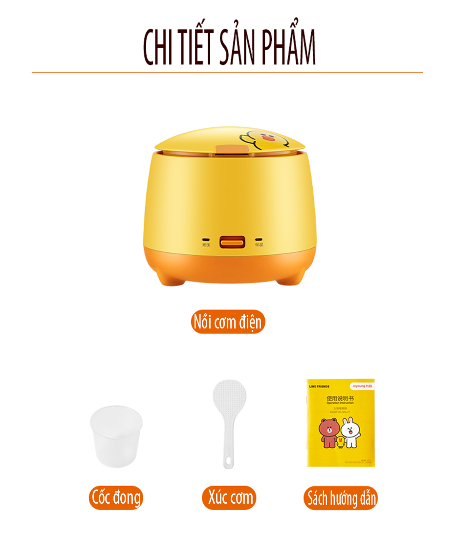 Nồi cơm điện mini đa năng nấu cơm,cháo,canh,... 1,5L phục vụ bữa ăn cho 1-2 người F15FZ-F181 tặng ổ cắm 3 chấu