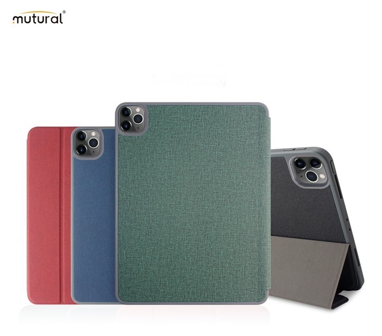 Bao da chính hãng MUTURAL dành cho iPad Pro 11 inch 2021 lưng dẻo silicon chống sốc, có khay chứa bút tiện lợi - Hàng chính hãng