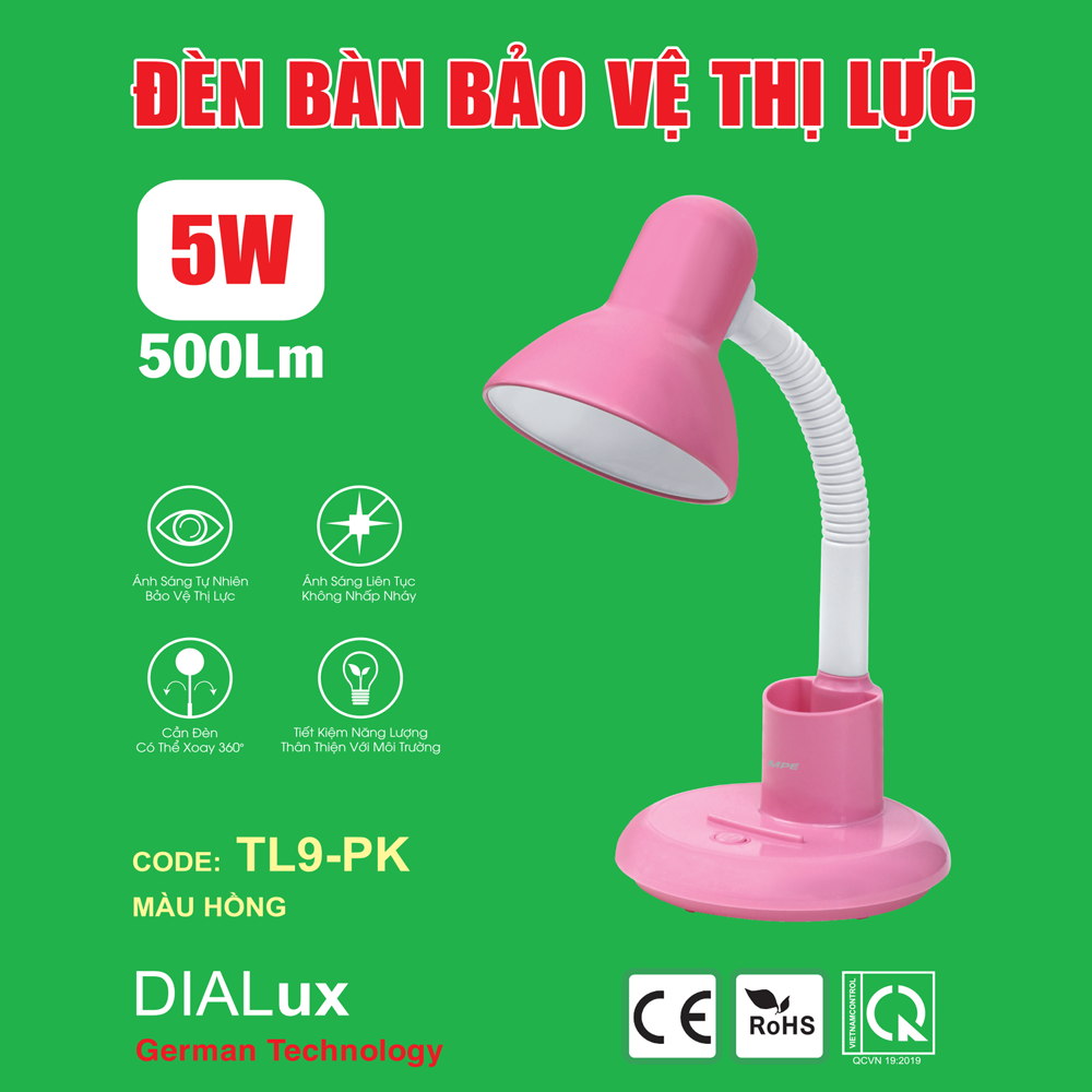 ĐÈN BÀN BẢO VỆ THỊ LỰC 5W TL9 MPE (CÓ BÓNG)