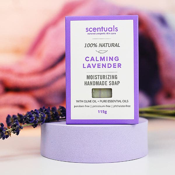 Sáp Tắm Oải Hương Handmade Soap Calming Lavender Scentuals