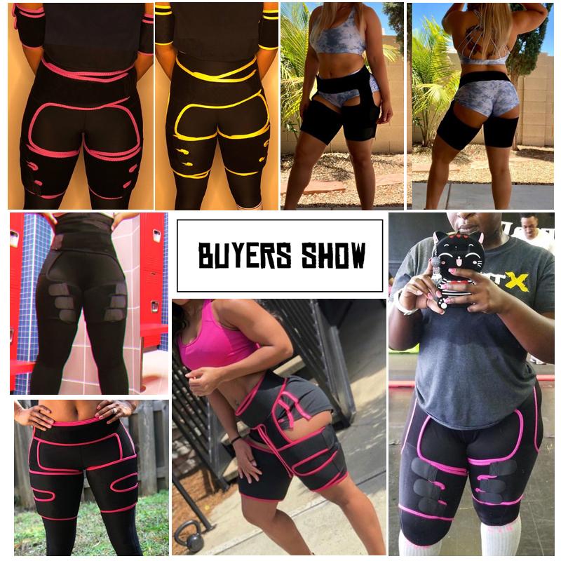 3 Trong 1 Neoprene Slim Đùi Tông Đơ Cắt Chân Shapers Nữ Cao Cấp Huấn Luyện Viên Nén Giảm Béo Béo Tập Luyện Nhiệt shaper