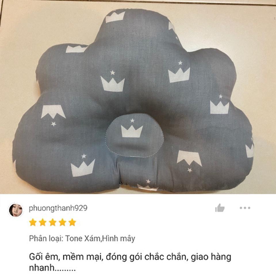 Gối chống bẹt đầu & gối chặn RUNA KIDS - Chất liệu Cotton Hàn 100% cao cấp, mềm mịn, an toàn cho da bé