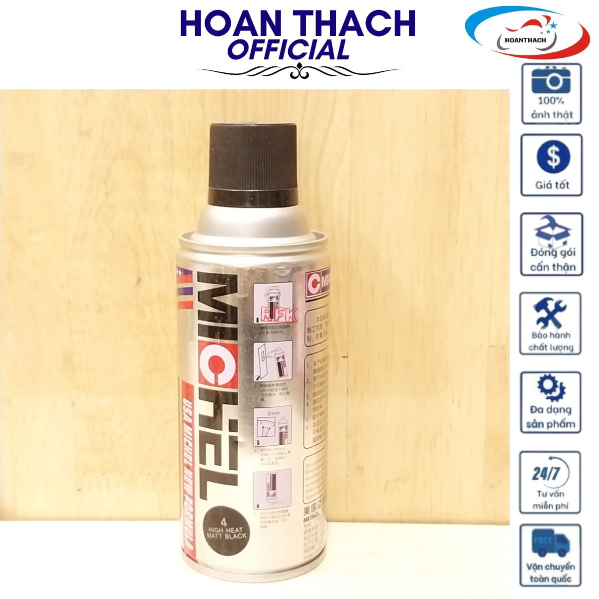 Sơn Chịu Nhiệt cho mọi dòng xe (Michel Aerosol Prait# 4 400Ml ) SP019559