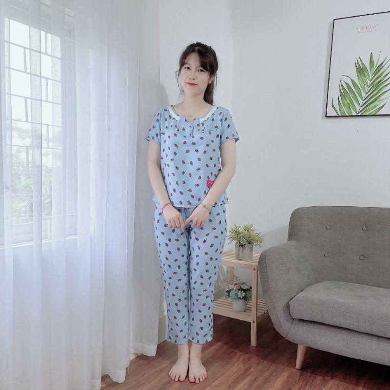 Set đồ nữ cổ ren mềm mát cao cấp