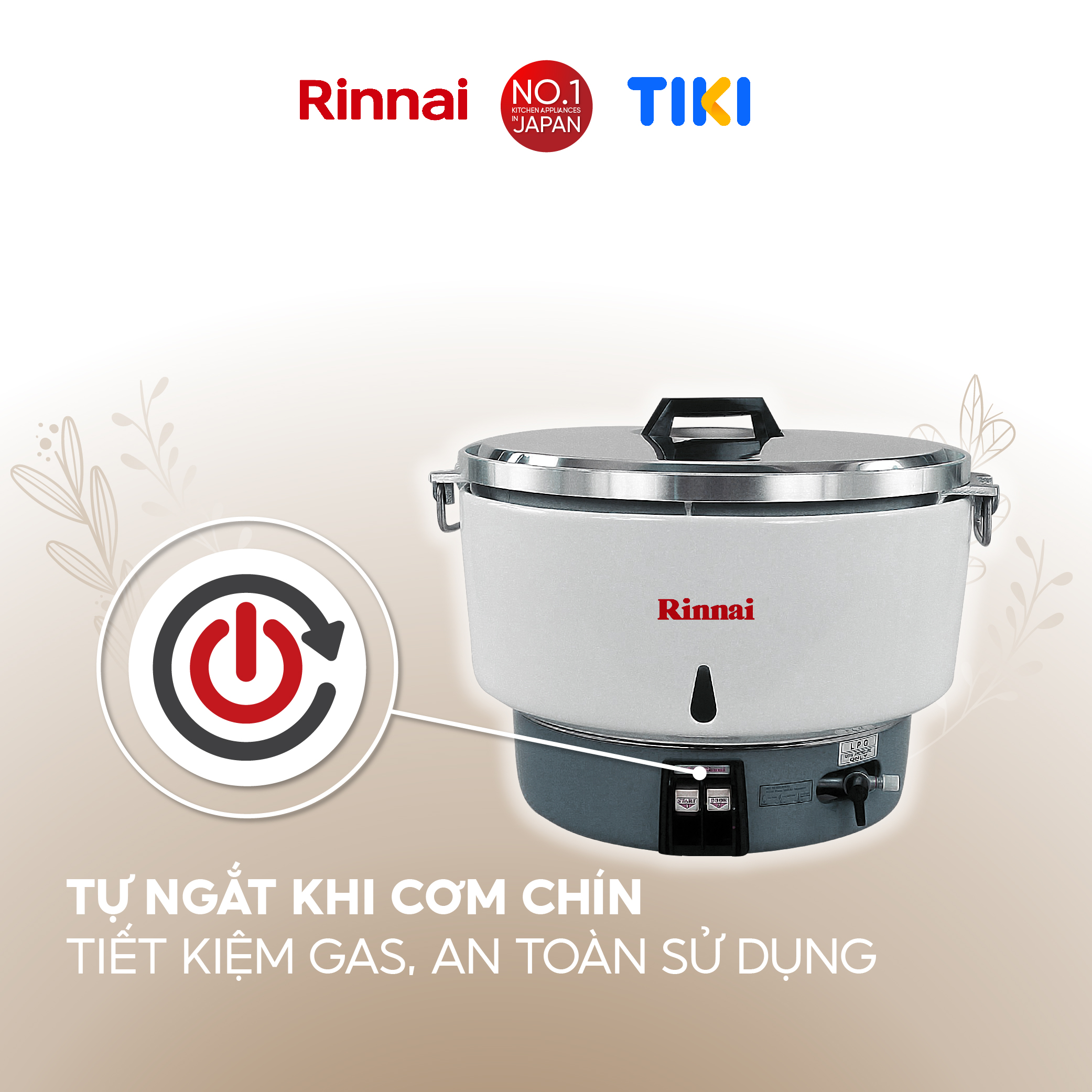 Nồi cơm gas Rinnai RTL-R10 dung tích 10 lít - Hàng chính hãng.