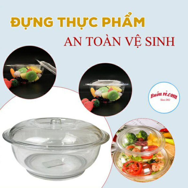 Âu phíp tròn trong suốt có nắp đậy hàng Việt Nhật, sang trọng, đẹp mắt