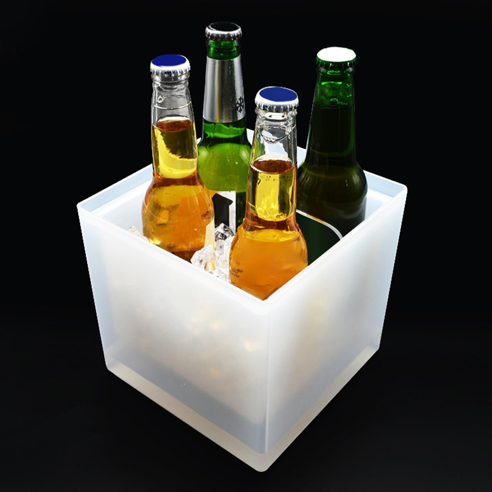 Double Layers Ice Bucket Rechargable 3.5L for Club Home KTV Green