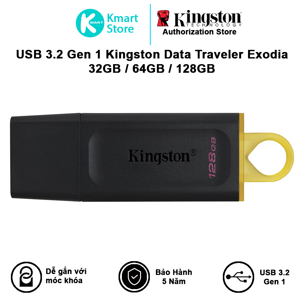 Usb 3.2 Gen 1 Kingston Datatraveler Exodia - Hàng Chính Hãng - Dtx128Gb